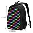 thumbnail image 5 of Fuzoiu Rainbow Hearts Print USB Backpack with Charging Port,Laptop Backpack,Business Travel Durable Laptops Backpack, for School, Work, Travel & Outdoor Activities, 5 of 7