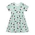 thumbnail image 4 of WOYY Girls Cartoon Dog Print A Line Dress Casual Short Sleeved Midi Dresses, Sizes 4-14, 4 of 4
