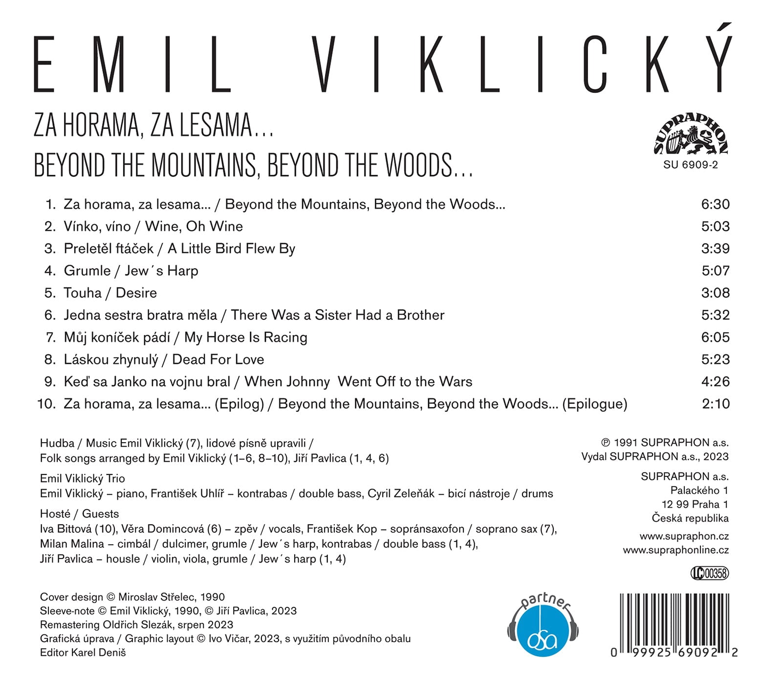 Viklicky,Emil / Pavlica,Jiri - Za Horama Za Lesama - Music & Performance - CD