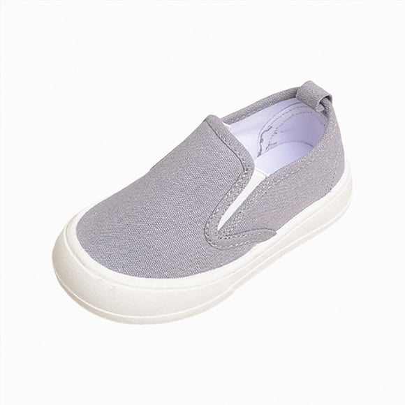 Ymyiu Baby Walking Shoes Non Slip Baby Boys Girls Ankle Leather Sneakers Soft Rubber Sole Infant Newborn Anti-Slip Toddler Wedding Uniform Dress Shoes Size 5(Grey, Toddler 5)