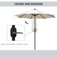 thumbnail image 4 of 8.8ft Solar Patio Umbrella Outdoor Sunshade 24 LED Lights Tilt Canopy Cream, 4 of 7