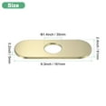 thumbnail image 3 of Placa de Cubierta de Grifo, Placa de Escutcheon de Acero Inoxidable 304 de 6 Pulgadas Ovalada [Oro Cepillado], 3 of 7