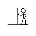 thumbnail image 3 of 2Pcs Decorative Bookend with Stick Figure, Metal Stickman Bookend, Decorative Book Support for Office School Library and Book Lover Decor, 3 of 10