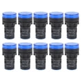 thumbnail image 1 of Luz de señal LED azul de 10 piezas AD16‑22DS Indicador LED de alto brillo para equipos AC220V, 1 of 14