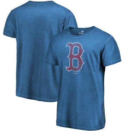 Red Boston Wash - Boston Red Sox Fanatics Branded Shadow Washed Logo T-Shirt - Navy