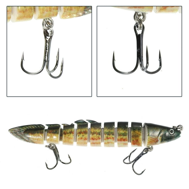 Unique Bargains 3 Pcs Fishing Lures Jerk Baits for Bass Fishing Lifelike  Freshwater Lures ABS Green Brown 0.02lb