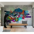 thumbnail image 6 of Tiptophomedecor Street Art Wallpaper Wall Mural - Graffiti Eye, 6 of 8
