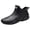 Black, variant on Womens Mens Rain Boots Waterproof Wear-Resistant Slip on Outdoor Working Fishing Rubber Ankle Boots