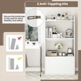 thumbnail image 4 of Gymax Bookcase w/ Drawer 3-Tier Open Shelf Anti-Toppling Kits for Living Room White, 4 of 9
