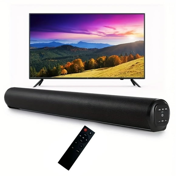 Qiopertar Flash Deals of the Day 22inch Sound Bars For TV, Small Soundbar For TV,Surround Sound System TV Sound Bar Speakers With Bluetooth/Optical/AUX Connection For PC/Gaming/Projectors