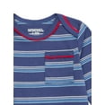 thumbnail image 2 of Garanimals Baby Boy Long Sleeve Striped Jersey Bodysuit with Pocket, Sizes 0-24 Months, 2 of 3