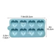 thumbnail image 3 of Oneshrt 8 Holes Heart Shaped Silicone Mold, Valentine's Day Candy Heart Mold, Non-Stick Silicone Fondant Baking Mold, Jelly Pudding Dessert Mold for Baking Chocolate Dessert (Square - Blue), 3 of 9