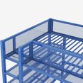 thumbnail image 6 of Full Loft Bed with 4-Tier Storage Shelves, Metal Loft Bed Frame with Safety Guardrail, Full Size Loft Bed for Teens Juniors Adults, Noise-Free, No Box Spring Needed, Blue, 6 of 8