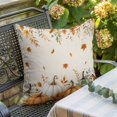 thumbnail image 3 of Throw Pillow Covers, Orange Green Pumpkins Fall Decorative Throw Pillow Covers 20x20 Inch, Thanksgiving Maple Leaf Rustic Square Linen Pillow Cases for Couch/Living Room/Sofa, 3 of 9