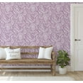 thumbnail image 3 of S4Sassy Paisley Floral Print Wallpaper - Asian Style Wall Covering, 25" x 120" Self-Adhesive Textured Vinyl Wallpaper, Decorative Walls Wrap, Easy DIY Wall Covering For Bedroom, Living Spaces - Pink, 3 of 9