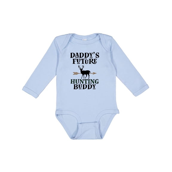 Inktastic Daddy Future Hunting Buddy Boys or Girls Long Sleeve Baby Bodysuit