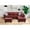 Red, variant on Starhome L Shaped Denim Couch with Storage Ottoman(Pillows Included) Microfiber