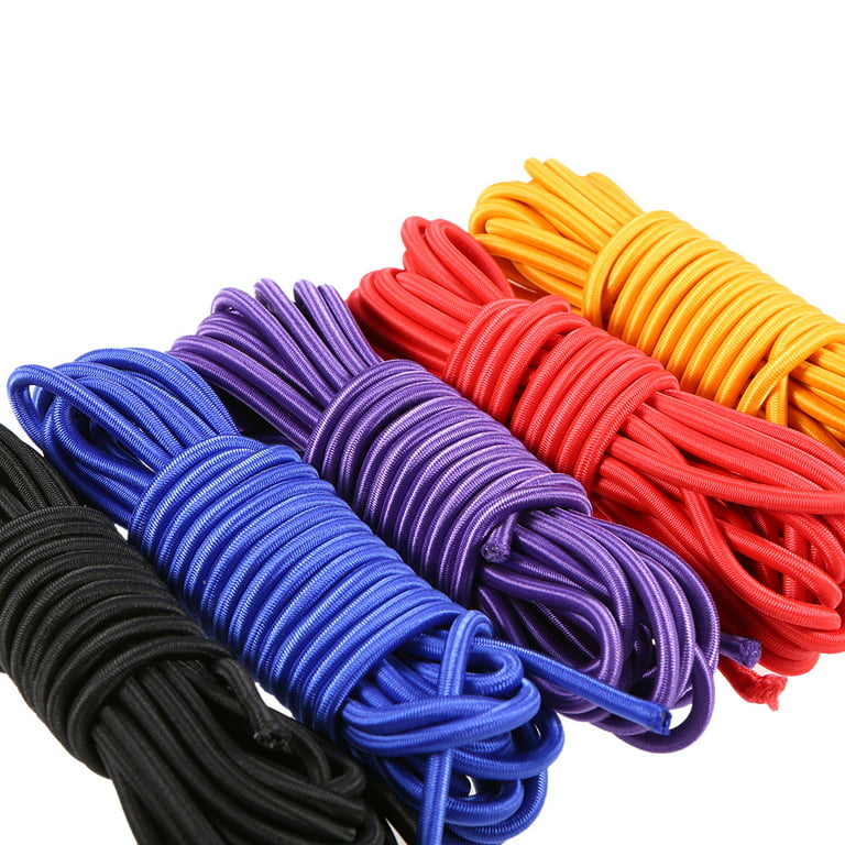 Mixed Color Bungee Cord, Striped Elastic Rope, Round Elastic Cord