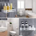 thumbnail image 4 of Estante de ducha sin taladrar, Cesta de ducha, Estante sin clavos, Sin daños, Superficie de aluminio, Cesta inoxidable para accesorios de cocina y baño Ormromra LL-2472, 4 of 6