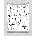 thumbnail image 1 of Ballet Tapestry, Classic Dancers in Baroque Medieval Ballerina Dress with Stars and Scrolls, Wall Hanging for Bedroom Living Room Dorm Decor, 40W X 60L Inches, Black and White, by Ambesonne, 1 of 2