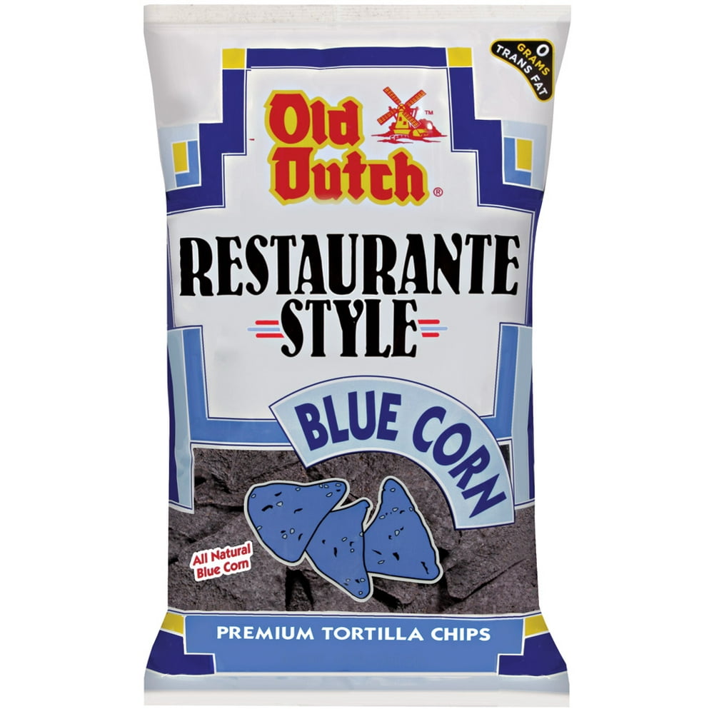 Old Dutch Restaurant Style Blue Corn Tortilla Chips, 13 Oz. Walmart