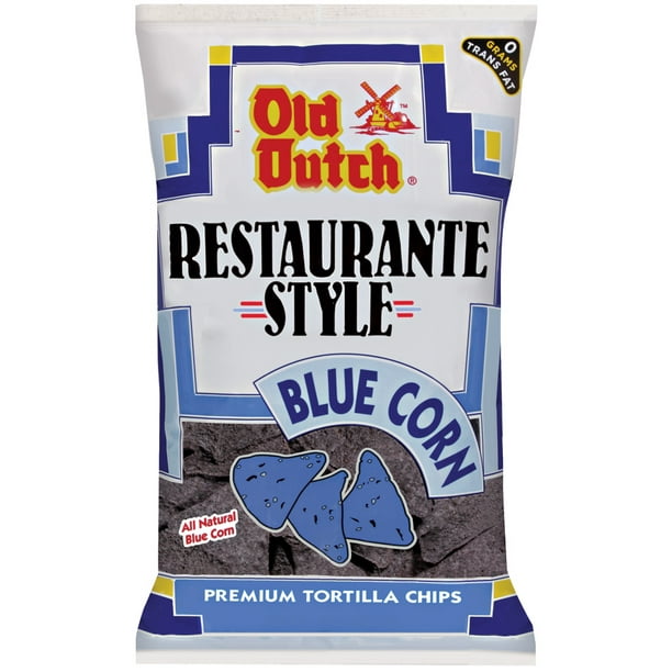 Old Dutch Restaurant Style Blue Corn Tortilla Chips, 13 Oz.