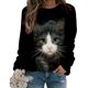 thumbnail image 1 of Moda mujer primavera Animal impreso manga larga cuello redondo Casual Tee Tops blusa Pompotops FGAJ604, 1 of 5