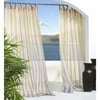 Commonwealth Outdoor Decor Escape Stripe Voile Grommet Top Window Panel - 54x84" - Khaki