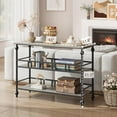 thumbnail image 2 of 43" Console Table with 3-Tier Storage, Industrial Hallway Table, 2 of 2