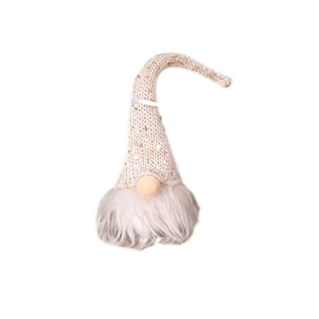 

Christmas Gnome Gnomes Plush Swedish Holiday Decor Hanging Doll Decorations Scandinavian Led Light Up Tomte