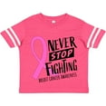 thumbnail image 3 of Inktastic Never Stop Fighting Breast Cancer Awareness Boys or Girls Toddler T-Shirt, 3 of 5