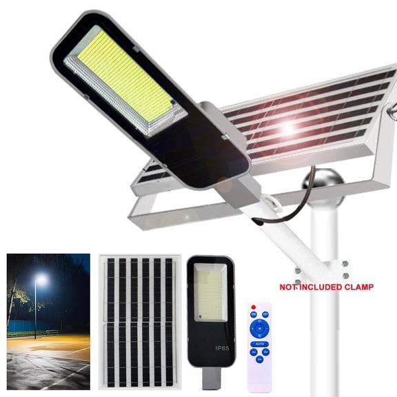 US 8000W Commercial Solar Street Lights LED Outdoor Dusk to Dawn Lamp Aluminum