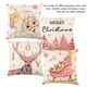 thumbnail image 3 of Injueey Funda de cojín con dibujos animados de Papá Noel, regalos de amplia aplicación, funda de almohada cómoda y duradera Kits de decoración para fiestas Rosa Tipo 4, 3 of 6