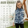 thumbnail image 7 of Uorisanigo Girls Boys Zippered Vest Lightweight Full Zipper Sleeveless Vest Blue Camouflage Print Jacket Soft and Comfortable Stand Collar Coat Warm Outwear for Fall & Winter, 7 of 7