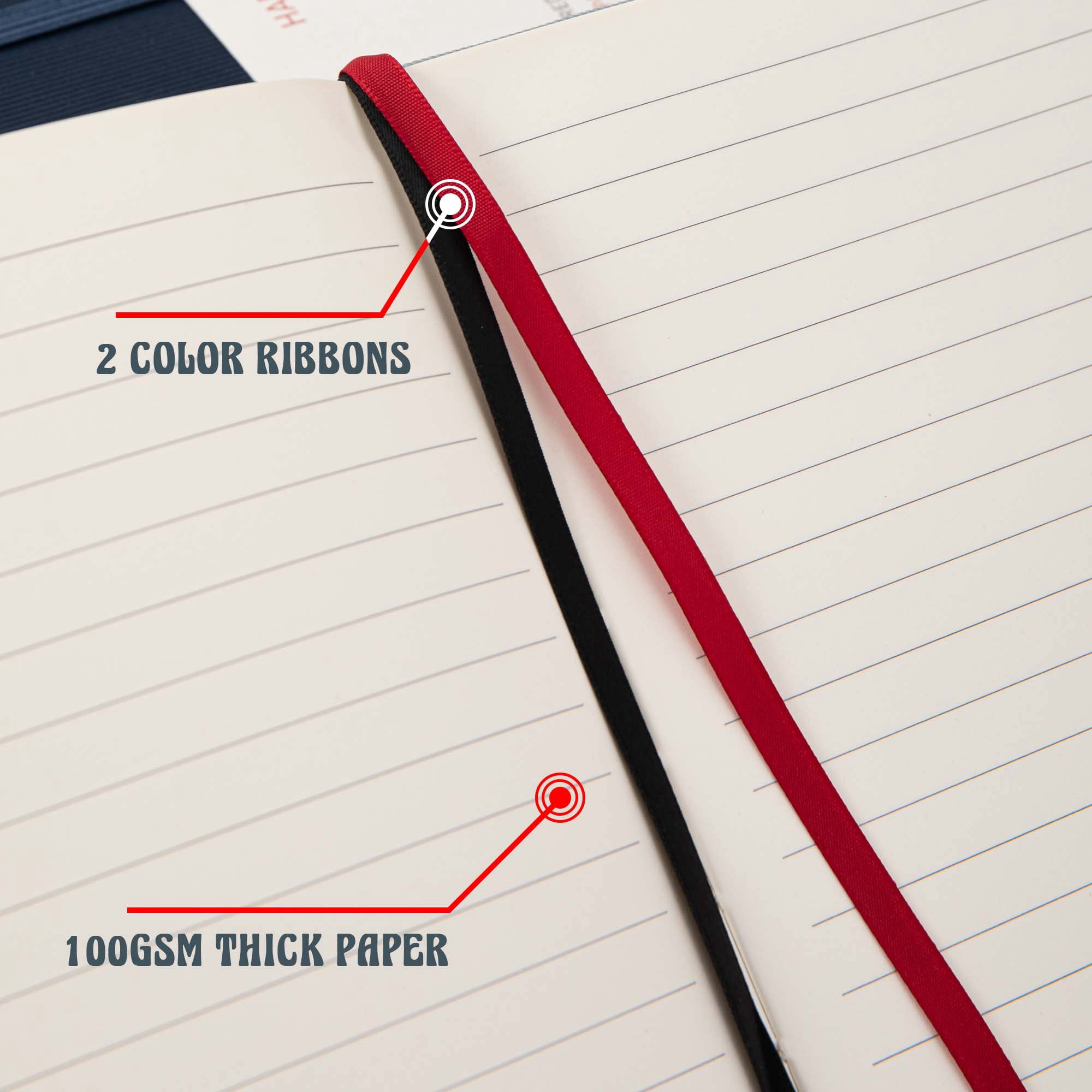 6 Pcs hardcover notebook, A5 Ruled Journals for Writing, 100 GSM Lined Thick Paper with 188 Numbered Pages, Hardcover Notebook for Personal Writing Study Office