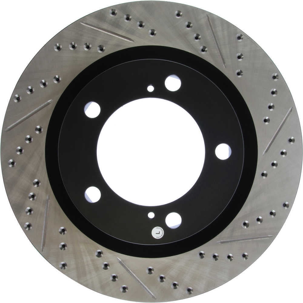 StopTech 127.44156L StopTech Sport Rotors; Drilled And Slotted; Front Left;