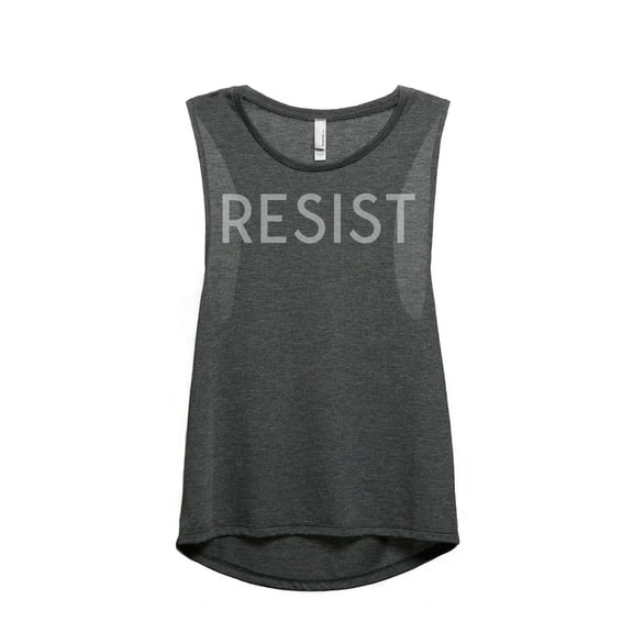 Thread Tank Resist Women's Sleeveless Muscle Tank Top Charcoal Large