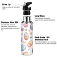 thumbnail image 3 of Yayeee 20oz Insulated Water Bottle Double Wall Stainless Steel with Flip Straw Lid, Pastel Easter Pattern, 3 of 7