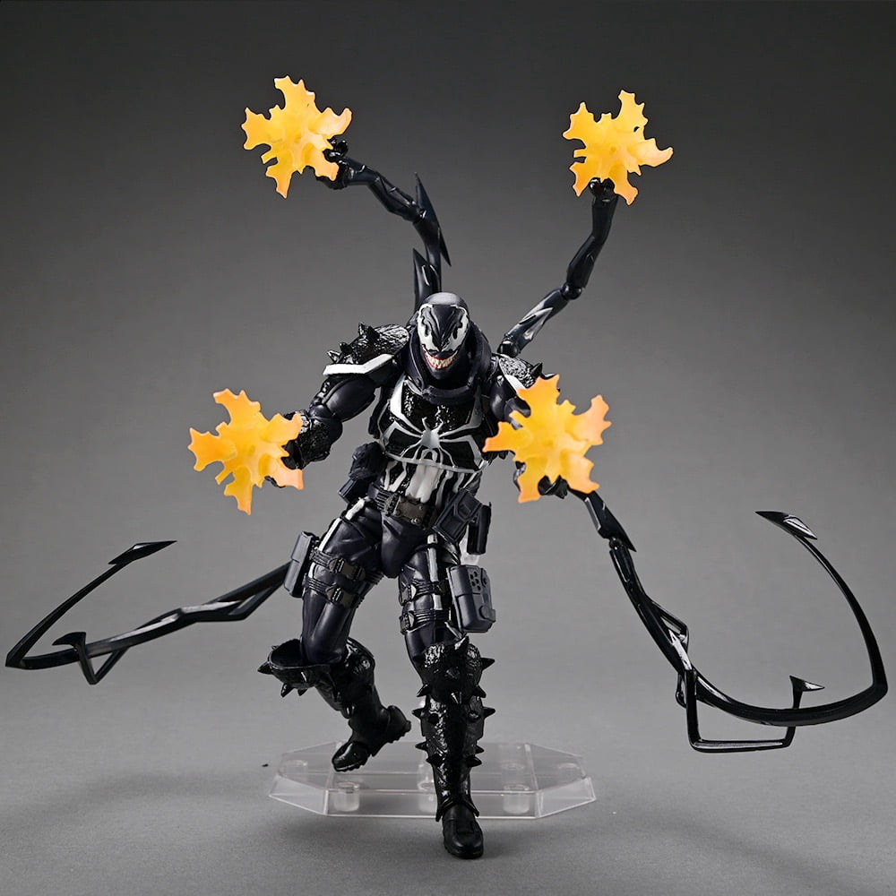 TIM Agent Venom Eugene "Flash" Thompson Full Body Movable Action Figure Model Replaceable Head, Hands Exquisite Gift Box Set