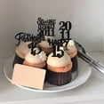 thumbnail image 4 of 30PCS Black 15th Birthday Cupcake Toppers Glitter Fifteen Happy 15 Straight Outta 2011 Cupcake Picks for Cheers to 15 Years 15th Birthday Wedding Anniversary Party Decorations Supplies, 4 of 7