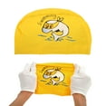 thumbnail image 5 of Unique Bargains 1 Pc Elastic Whale Pattern Swim Cap Yellow, 5 of 6