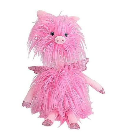 Kole Imports  12 in. Wild Republic Plush Fluffs Pig - Pack of 8