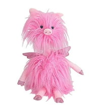 Kole Imports 12 in. Wild Republic Plush Fluffs Pig - Pack of 8