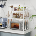 thumbnail image 4 of Foqnuq Microwave Shelf, Countertop Organizer, Kitchen Rack, Multipurpose Storage for Oven, Spices, Towels, 4 of 6