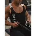 thumbnail image 4 of DuAnyozu Men Gym Tank Top Shirt Bodybuilding Muscle Stringer Athletic Fitness Vest, 4 of 4