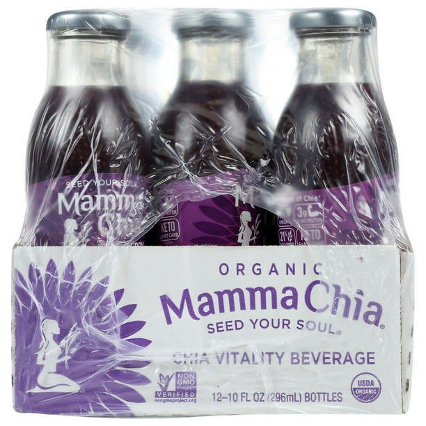 Mamma Chia Organic Blackberry Hibiscus Vitality Beverage, 10 Ounce -- 12 per Case.