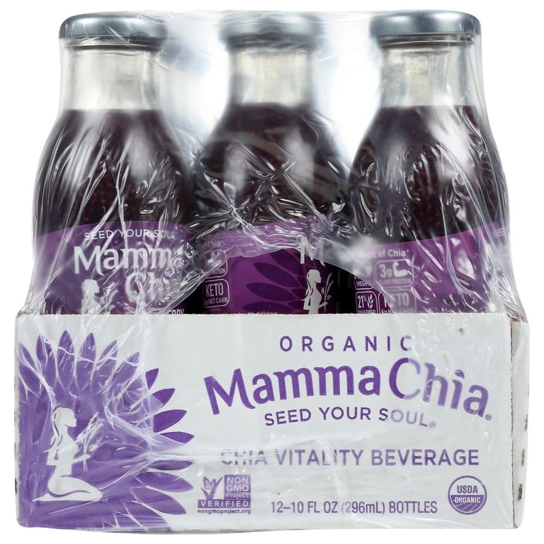 Mamma Chia Organic Vitality Beverage, Blackberry Hibiscus, Protein