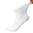 thumbnail image 3 of 60 Pairs of Non-Skid Diabetic Ankle Cotton Socks with Non Binding Top, Brooklyn Socks Health Collection, Wholesale Bulk Value Pack (White, Fit Men's Shoe Size 11-13), 3 of 5