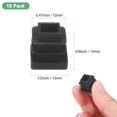 thumbnail image 3 of Uxcell 10 Pack Tapones de extremo de tubo 1/2 x 1/2" Tapones de agujero cuadrados de plástico para patas de silla/Taburete de bar, 3 of 7