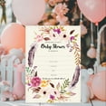 thumbnail image 7 of BOHEMIAN Baby Shower INVITATIONS — Pack of 25 — BOHO BABY GIRL Blank Fill-in Baby Shower INVITES, Rustic Boho Pink Floral Feather Wreath Couples Shower Co-ed Shower Invitation Coed I400-INV1, 7 of 7